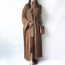 마켓에이 여성용 롱 간절기 가디건