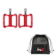 hmus Naya Style 自行車踏板 2p + 獨家袋套組 CYYP-143-2PU, 紅色（踏板）, 1套