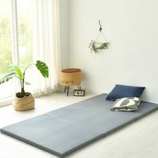 NAGADA 3折式大理石紋泡棉床墊 70 x 200 cm, 3cm, 炭灰色