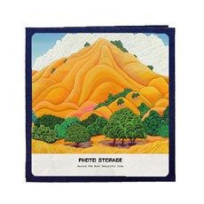 風景插畫封面記錄相冊 335*325*30mm, 60張, 10號(相冊)+黑色(內頁)