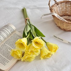 소유공간 조화 수채화 리시안셔스 꽃다발 S265-0096, 옐로우, 1개