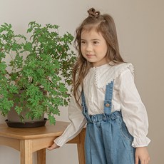 WISHKIDS 女童蕾絲領襯衫