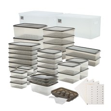 BETREE 可柔軟彎曲的冷凍庫整理容器組, 1套, 40個