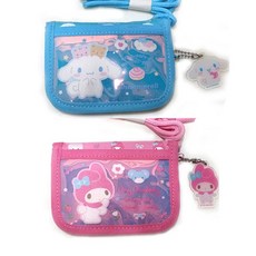 Sanrio Characters 全息圖鑰匙圈 2 步項鍊錢包 Cunnamoroll + My Melody 套組