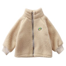 JOYMULTI 童款高領毛絨拉鍊外套