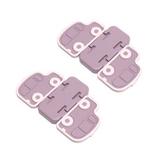 Alleophom 汽車風格滑門鎖扣 2個入 珊瑚, 2個, 粉色的