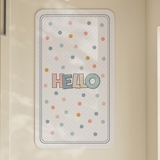 Daysoy 簡約設計吸附式浴室浴缸墊 70 x 40 cm, 1個, 03 Hello