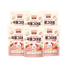 엘빈즈 건강한 현미쌀과자 곡물그대로, 30g, 6개, 딸기맛