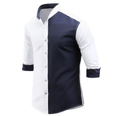 DAKUANG 男款雙色7分袖襯衫 C06D14_ss2109