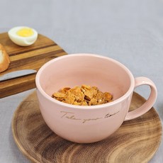 Paulus Miel 附把手麥片碗 450ml, 1個, 粉紅色