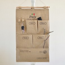 復古壁掛收納5口袋 YT_RA683, 義大利掛鉤