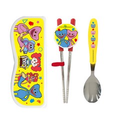 LE BARN Poppy Playtime雙手訓練餐具組, 筷子+盒+勺, 混色