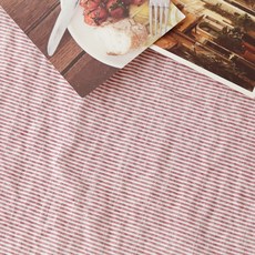 千帆 大寬幅 30支棉 嫘縈 Panis 紅色條紋布料, 1個, 紅色 1468