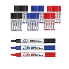 JAVAPEN 白板筆 3種 12入, 黑色, 藍色, 紅色, 1組