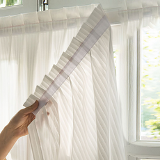 NanriSisters 租屋房用窗簾 魔鬼氈黏貼式窗簾, 類型02