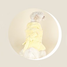 PASTEL PET 寵物簡約飯店風浴袍, 1個, 黃色