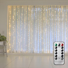 GAON A&C LED線簾燈 8種模式 一般型 200燈 2 x 2 m + USB電源 + 遙控器, 黃色(F1), 1套