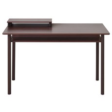 HOPMA 合馬家具 多功能巧收圓腳工作桌 E-D320BR-R, 胡桃木