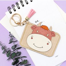 小牛流蘇造型鑰匙圈卡夾