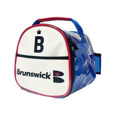 Brunswick 搪瓷 1-Ball 手提袋, 白色 藍色