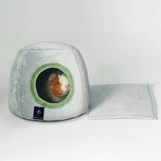 DING DONG PET 小動物樹洞躲藏屋 + 坐墊套組, 1套, 灰色