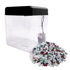 Aquatera LED一體式室內魚缸+裝飾五色石組 DAL25, 黑色（魚缸）