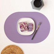 에이드엘 슬림 캡슐 실리콘 테이블매트, 라일락, 가로 386mm x 세로 262mm x 두께 1.8mm, 1개