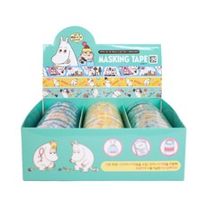 STUDIO EIGHT 姆明紙膠帶 15mm*7m 3種*8入組, 混色, 1套