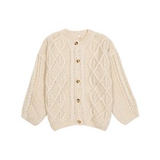 佩蒂安芳 兒童款 羊羔麻花針織開襟衫 CCV75GNT323