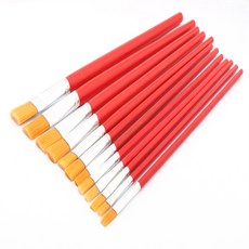 Velian 專業水彩丙烯酸尼龍平刷套組 12 紅色, 1套, 12種