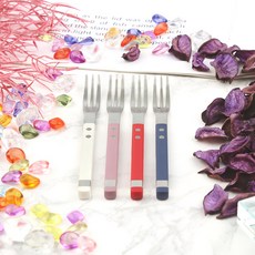 Bogen Solen方形餐具茶叉4件組, 1套, 白色, 淡紫色, 紅寶石色, 藍寶石色