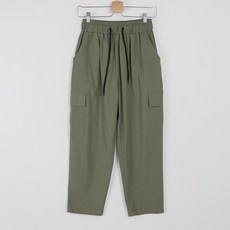 PLAYS 男款鬆緊帶工裝翻蓋口袋彈性九分寬褲