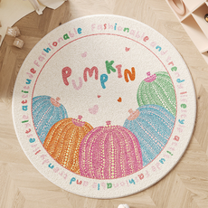 픽스9 방수 거실 원형 러그, 호박C