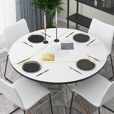 MarketA 光學幾何防水圓形桌布, TYPE07, 50 x 50 cm