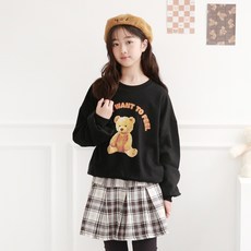 Nanajuni 女童小熊大童款氣球袖T恤