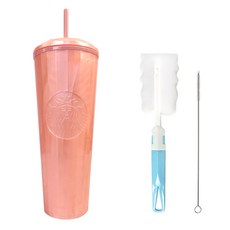 스타벅스 마블 돔리드 콜드컵 + 세척솔 세트, 핑크(콜드컵), 랜덤발송(세척솔), 710ml, 1개
