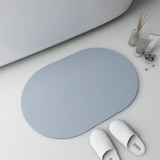 솔브리빙 모던 논슬립 욕실 화장실 빨아쓰는 규조토 발매트 물흡수, 블루