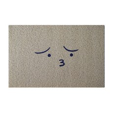 JCP 彩色表情腳踏墊, 傷心, 1個