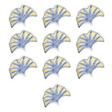 葉子陶瓷筷架, 黃色, 10個