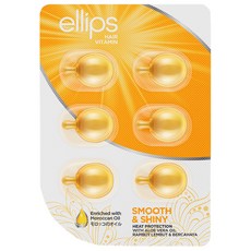 ellips 意立詩 摩洛哥護髮膠囊 豐盈水潤 黃色 6個, 1組, 6ml
