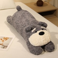 다다랜드 꿀잠필로우 강아지 롱쿠션, 슈나우저그레이