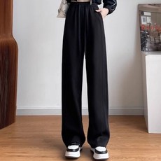 I'M MONG 女款 Arie 鬆緊腰帶寬版高腰運動長褲