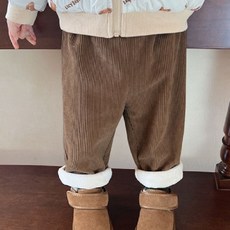 woojooi 兒童日常刷毛燈芯絨褲