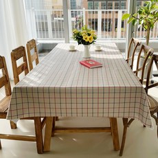 Syoni Home Living PVC防水桌布, 01 深米色, 6人座(140 x 220 cm)