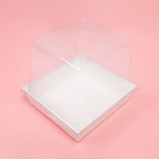 제이팩토리 높은 조각케이크 팡도르 포장용기, 화이트, 10개