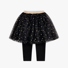 WALTONKIDS 女童 Bling Stella 內刷毛紗裙內搭褲