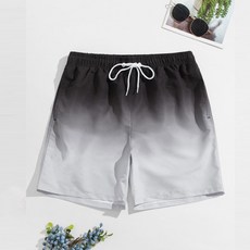 Hibear 男士漸層短褲型沙灘泳褲