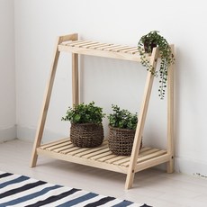 OLIVING 實木梯形花盆架, 2層, 單一顏色