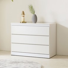 노아가구 무지 초대형 서랍장 방문설치, 화이트, 3단