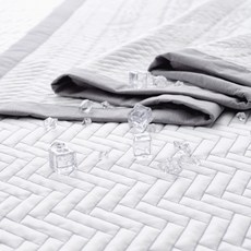 HEIRLOOM 固定綁帶涼感睡墊, 人字形灰色